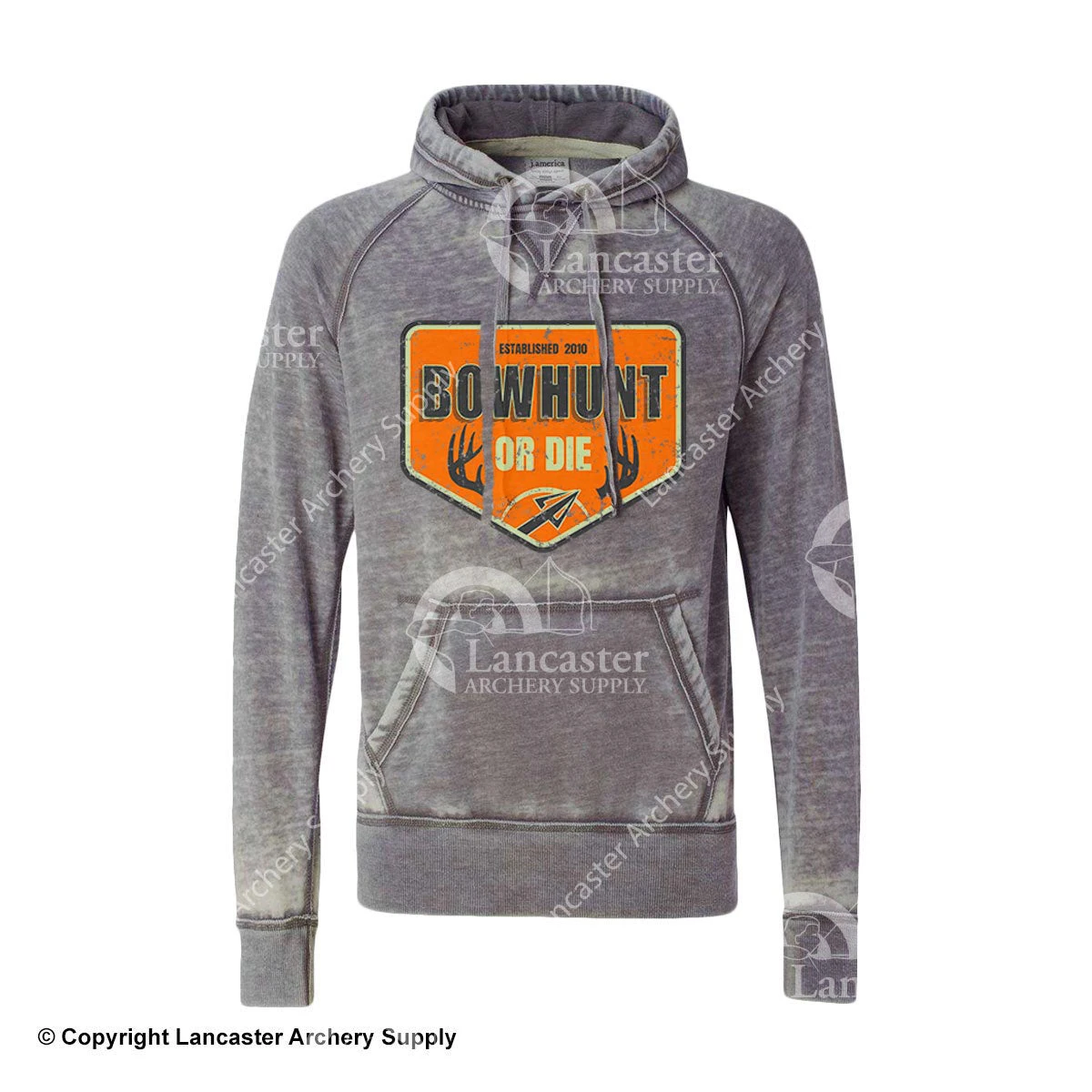 Bowhunt Or Die Gray Vintage Antler Logo Hoodie 2 Bowhunt Or Die Gray Vintage Antler Logo Hoodie